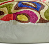 Multi Galore - Multicolor Art Silk Decorative Euro Sham