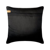 Night Owls - Black Art Silk Decorative Throw Cushion Cover
