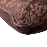 Plum Rose Bush - Plum Burnout Velvet Throw Pillow Cover