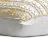 Pearl Harbour - Art Silk Ivory Decorative Lumbar Pillow Cover