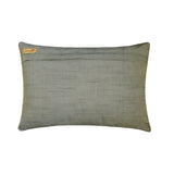 Pearl Leaf Magic - Art Silk Silver Decorative Lumbar Pillow Cover