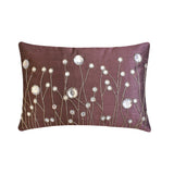 Plum Bling - Art Silk Plum Decorative Lumbar Pillow Cover