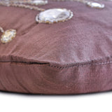 Plum Bling - Art Silk Plum Decorative Lumbar Pillow Cover