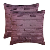 Plum Ocean - Plum Art Silk Decorative Euro Sham