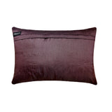 Plum Stripe - Art Silk Plum Decorative Decorative Lumbar  Cushion Cover