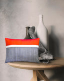 Plush Orange Silk - Orange Silk Lumbar Pillow Cover