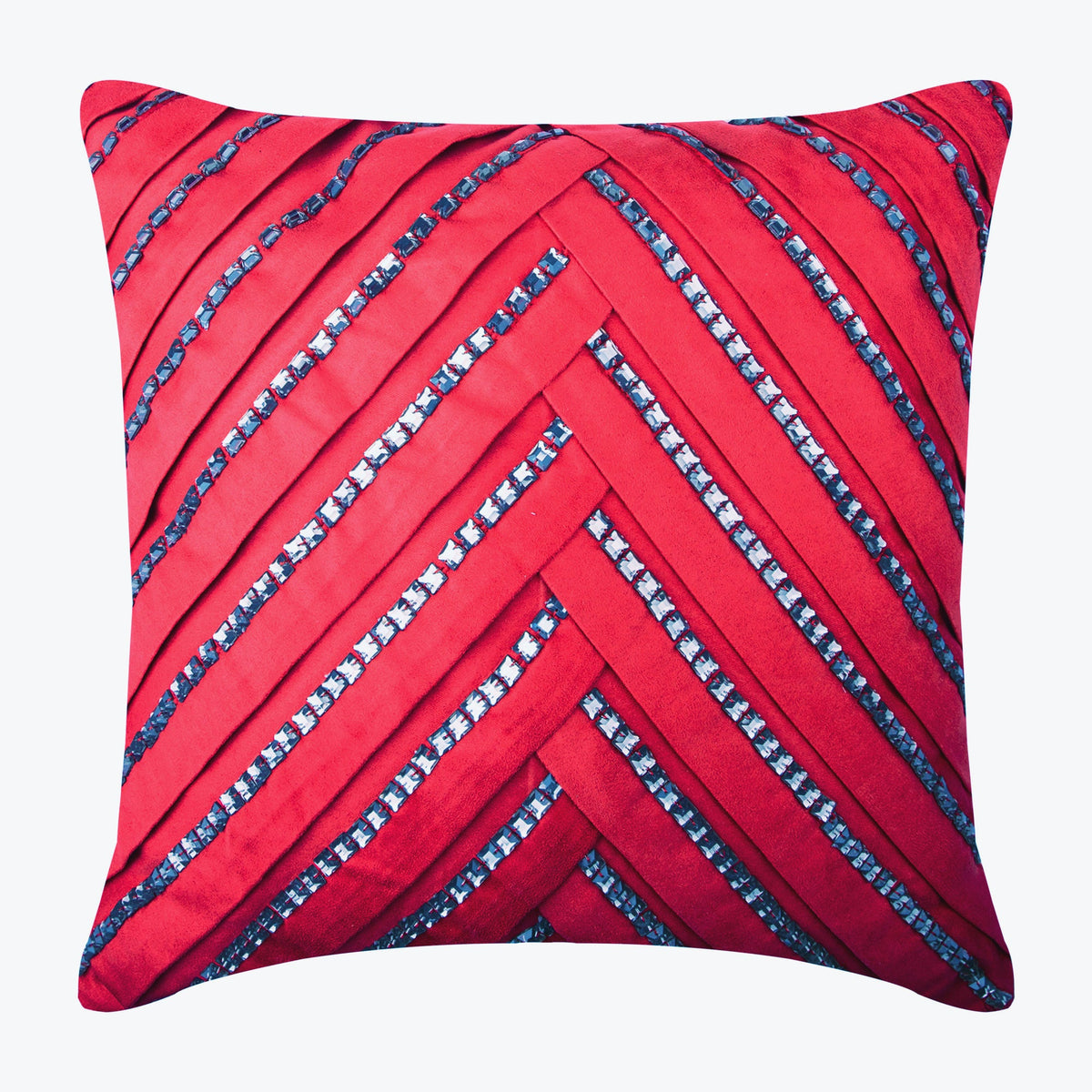 Red Smoke House Grill - Red Faux Suede Decorative Euro Sham