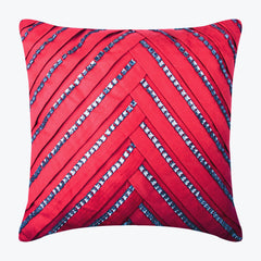 Red Smoke House Grill - Red Faux Suede Decorative Euro Sham