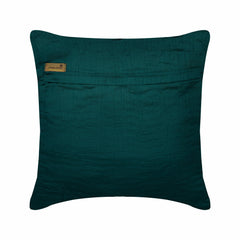Royal Peacock Green - Royal Peacock Green Art Silk Throw Cushion Cover
