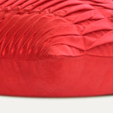 Red Wind Folds - Red Faux Suede Decorative Euro Sham