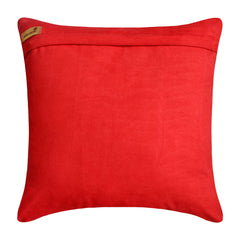 Red Wind Folds - Red Faux Suede Throw Pillow Cover