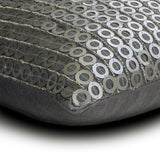 Rings And Things - Grey Linen Decorative Euro Sham