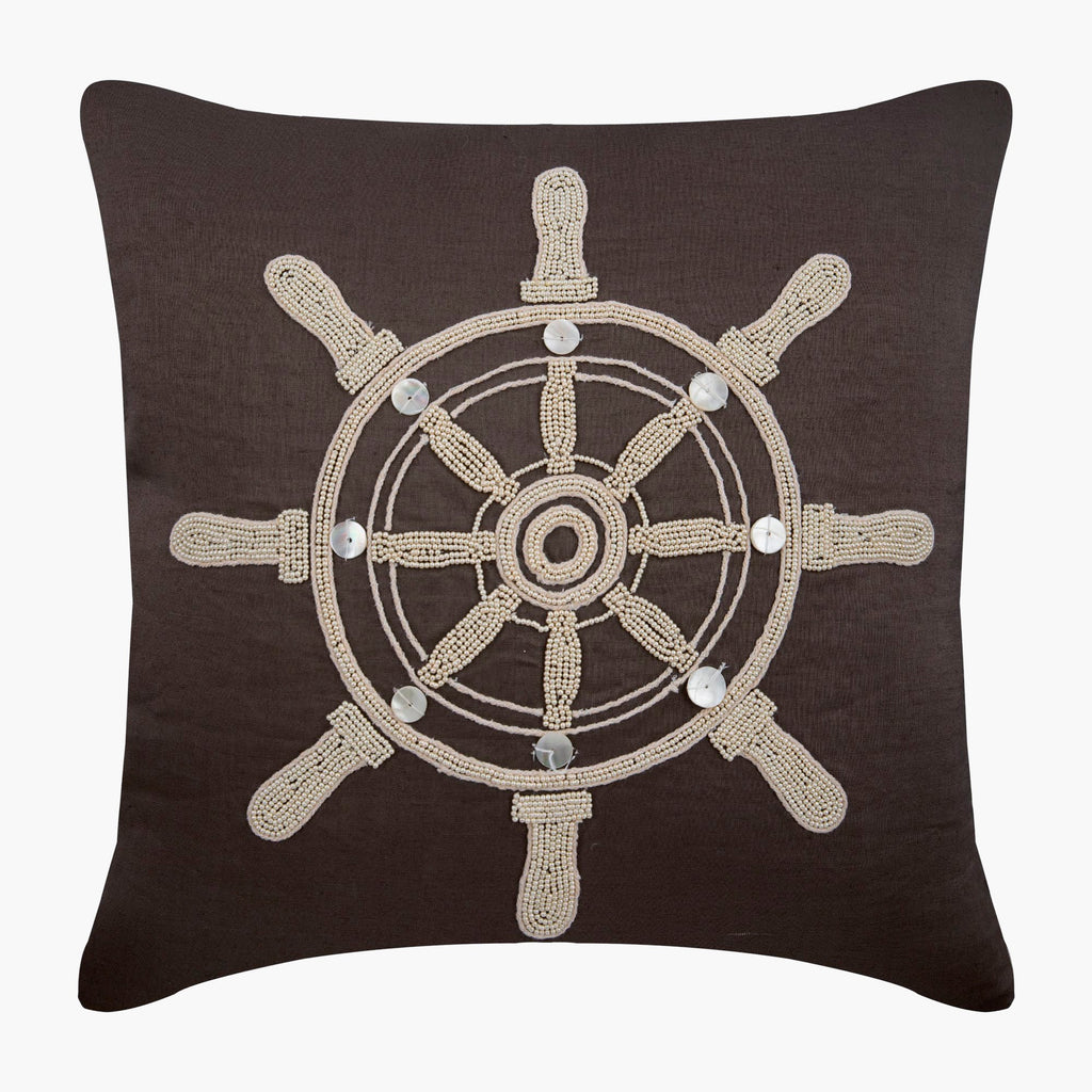 Sailboat Wheel Pillow Cover