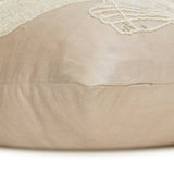 Scallop Shell - Mocha Cotton Linen Decorative Euro Sham