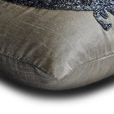 Silver Dancing Peacock - Silver Art Silk Throw Pillow Cover