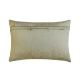 Silver Pearls - Art Silk Silver Decorative Lumbar Pillow Cover