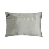 Silver Spirit - Art Silk Grey Decorative Lumbar Pillow Cover