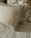 Soraya - Beige Burlap Lumbar Pillow Cover