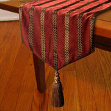 Sumac Stripe - Rust & Red Linen Decorative Table Runners
