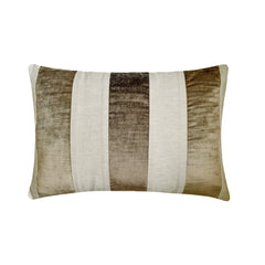 Swathe Turquoise - Blue Linen & Velvet Lumbar Pillow Cover