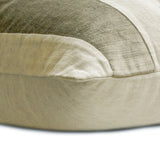 Swathe Beige - Beige Velvet & Linen Lumbar Pillow Cover