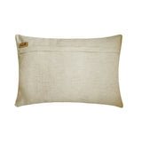 Swathe Beige - Beige Velvet & Linen Lumbar Pillow Cover