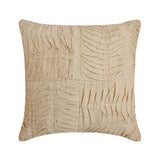 Tender Waves - Natural Beige Cotton Linen Throw Pillow Cover