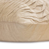 Tender Waves - Natural Beige Cotton Linen Throw Pillow Cover