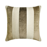 Velvet Band Taupe - Brown Velvet Throw Cushion Cover