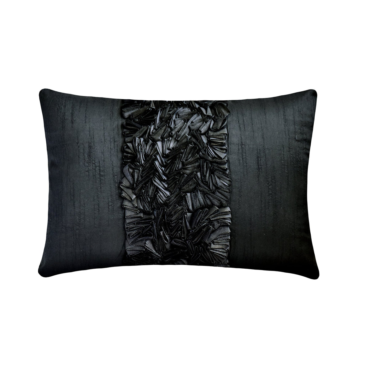 Black Art Silk Lumbar Pillow Cover, Vintage Black Love