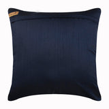 Aladdin - Navy Blue Art Silk Throw Pillow Cover