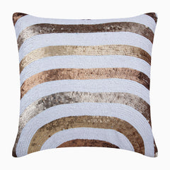 Alchemy - White Art Silk Decorative Euro Sham