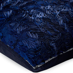 All Thats Navy - Navy Blue Art Silk Throw Pillow Cover