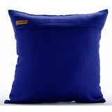 Along The Shore - Royal Blue Cotton Linen Throw Pillow Cover