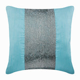 Gunmetal Center - Gray Art Silk Decorative Euro Sham