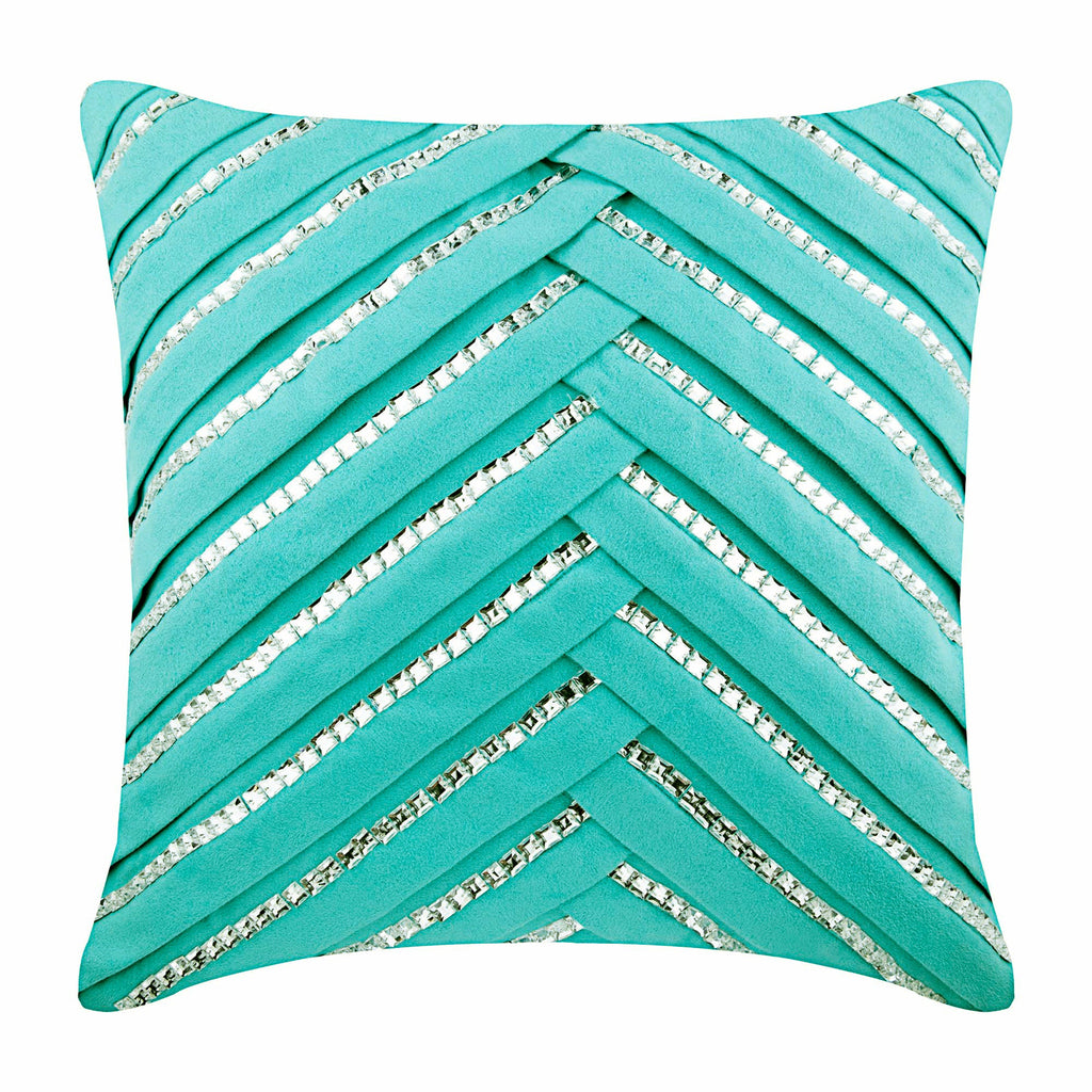 Crystal Lady - Apple Green Suede Throw Pillow Cover