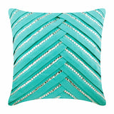 Crystal Lady - Apple Green Suede Throw Pillow Cover