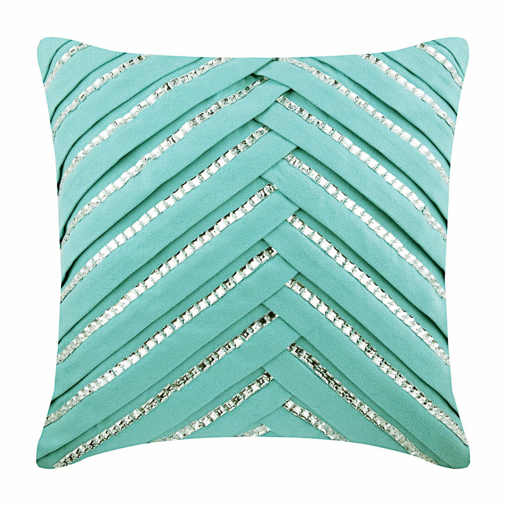 Crystal Lady - Apple Green Suede Decorative Euro Sham