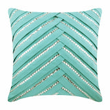 Crystal Lady - Apple Green Suede Decorative Euro Sham