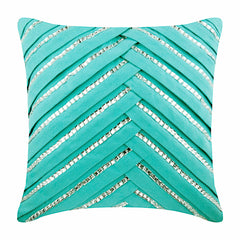 Crystal Heart - Fuchsia Pink Suede Throw Pillow Cover