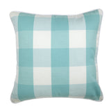 Peach Pink Plaid - Peach Buffalo Checks Throw Pillow Cover