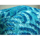 Aqua Ripples Waves Throw Cushion Cover