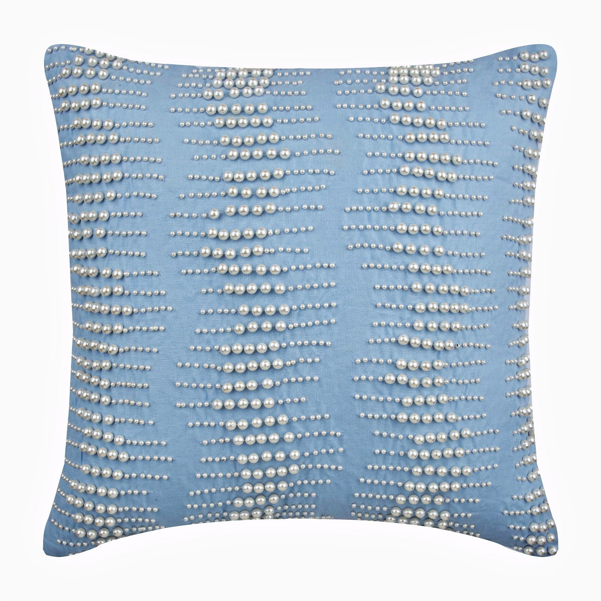 Arctica - Light Blue Cotton Linen Decorative Euro Sham
