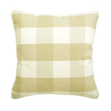 Peach Pink Plaid - Peach Buffalo Checks Throw Pillow Cover