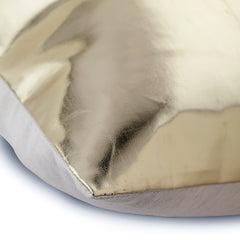 Better Half Gold - Metallic Gold Faux Leather Throw Pillow Cover