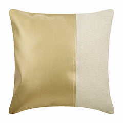 Better Half Copper - Copper Faux Leather Throw Pillow Cover