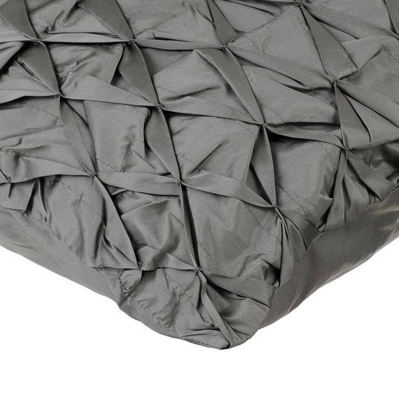 Between Spaces - Gray Taffeta Throw Pillow Cover