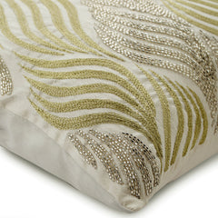 Bijoux - White Cotton Linen Throw Pillow Cover