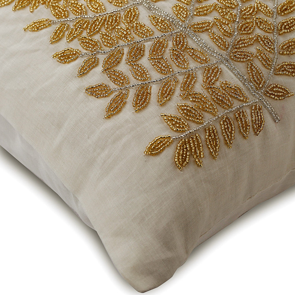 Binary Tree Home - Ivory Cotton Linen Throw Pillow Cover