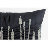 Black Beauty - Black Art Silk Throw Pillow Cover